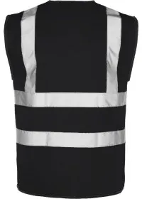 Black Rear Custom Printed Hi Vis Vest