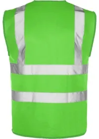 Lime Rear Custom Printed Hi Vis Vest Pantone 2286Cs