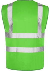 Lime Rear Custom Printed Hi Vis Vest Pantone 2286Cs