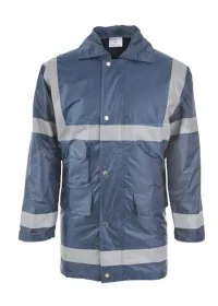 Navy Blue Hi Vis coat Parka