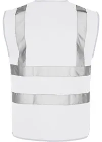 White Rear Custom Printed Hi Vis Vest