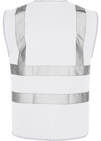 White Rear Custom Printed Hi Vis Vest