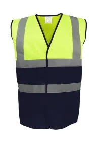 Yellow & Navy Hi Vis Vest Two Tone HVW122