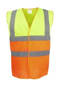 Yellow & Orange Hi Vis Vest Two Tone HVW122
