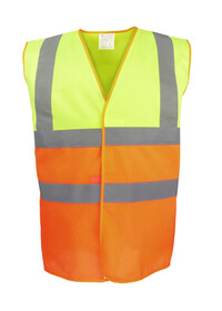 Yellow & Orange Hi Vis Vest Two Tone HVW122