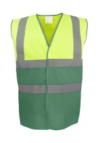 Yellow & Green Hi Vis Vest Two Tone HVW122