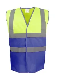 Yellow & Royal Blue Hi Vis Vest Two Tone HVW122