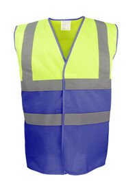 Yellow & Royal Blue Hi Vis Vest Two Tone HVW122