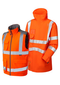 3-in-1 Unpadded Waterproof Coat with Bodywarmer A04/BW01