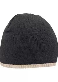 Embroidered Two Colour Beanie Hat BC44C