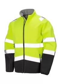Personalised Hi Vis Safety Softshell R450X Front Yellow