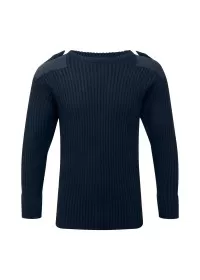 Embroidered Nato Stlye Crew Neck Jumper