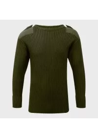 Embroidered Nato Stlye Crew Neck Jumper