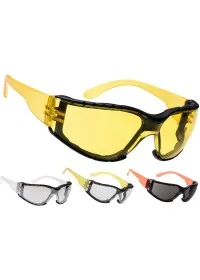 Yellow Custom Printed Safety Glasses PS32