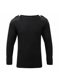 Embroidered Nato Stlye Crew Neck Jumper