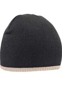 Embroidered Two Colour Beanie Hat BC44C