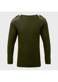 Embroidered Nato Stlye Crew Neck Jumper