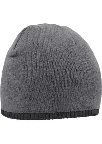 Embroidered Two Colour Beanie Hat BC44C