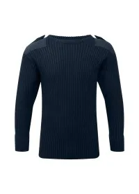 Embroidered Nato Stlye Crew Neck Jumper