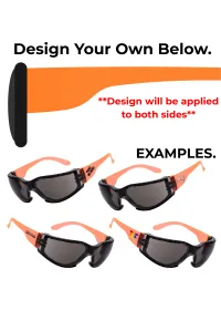 Smoke Custom Printed Safety Glasses PS32
