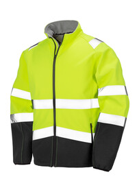 Personalised Hi Vis Safety Softshell R450X Front Yellow