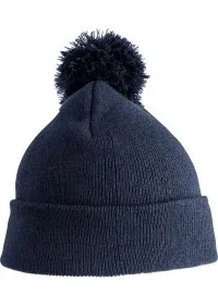 Embroidered Childs Pom Pom Beanie RC28J