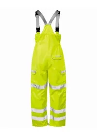 HI Vis Yellow Waterproof Bib & Brace Salopettes P521