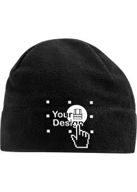 Personalised Embroidered Recycled Fleece Pull on Beanie B244R