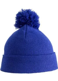 Embroidered Childs Pom Pom Beanie RC28J