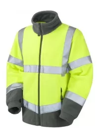 Yellow Hi Vis Fleece Jacket Leo F01