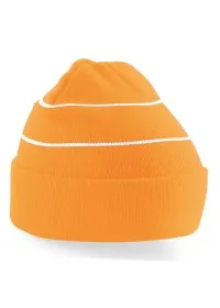 Personalised Fluorescent Orange Hi Vis Enhanced Beanie BC042