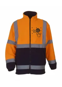 Custom Embroidered Orange Hi Vis Two Tone  Fleece HVK08