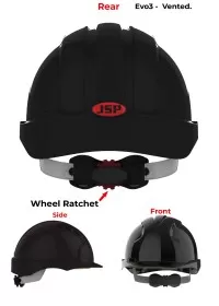 JSP Evo 3 Personalised Safety Helmet - Wheel Ratchet