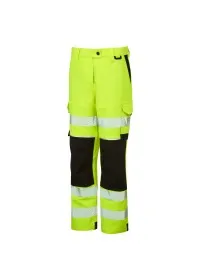 PULSAR Life Men's Hi Vis Stretch Combat Trousers Yellow LFE921