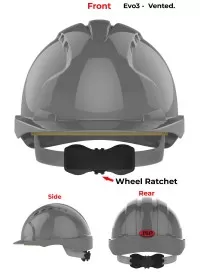 JSP Evo 3 Personalised Safety Helmet - Wheel Ratchet