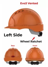 JSP Evo 3 Personalised Safety Helmet - Wheel Ratchet