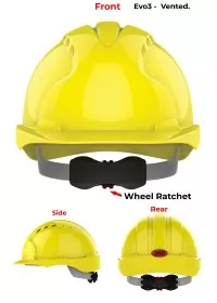 JSP Evo 3 Personalised Safety Helmet - Wheel Ratchet