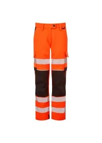 PULSAR Life Ladies Hi Vis Stretch Combat Trousers Orange LFE972