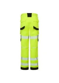 PULSAR Life Men's Hi Vis Stretch Combat Trousers Yellow LFE921