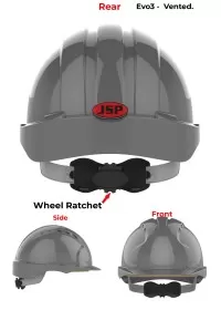 JSP Evo 3 Personalised Safety Helmet - Wheel Ratchet