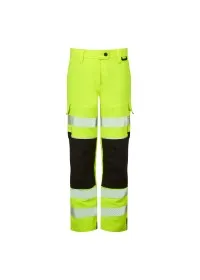 PULSAR Life Men's Hi Vis Stretch Combat Trousers Yellow LFE921