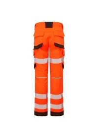 PULSAR Life Men's Hi Vis Stretch Combat Trousers Orange LFE922