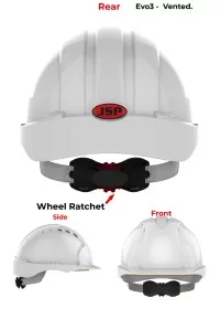 JSP Evo 3 Personalised Safety Helmet - Wheel Ratchet