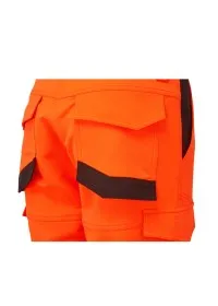 PULSAR Life Ladies Hi Vis Stretch Combat Trousers Orange LFE972