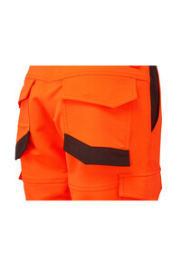 PULSAR Life Men's Hi Vis Stretch Combat Trousers Orange LFE922
