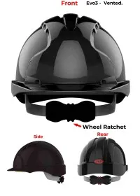 JSP Evo 3 Personalised Safety Helmet - Wheel Ratchet