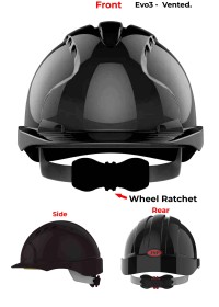 JSP Evo 3 Personalised Safety Helmet - Wheel Ratchet