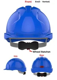 JSP Evo 3 Personalised Safety Helmet - Wheel Ratchet