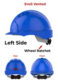 JSP Evo 3 Personalised Safety Helmet - Wheel Ratchet