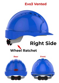 JSP Evo 3 Personalised Safety Helmet - Wheel Ratchet